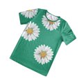 thumbnail image 4 of Qarigey Camiseta de mujer Camiseta de manga corta estampada Blusa corta estampada casual suelta Prendas para la parte del cuerpo Verde XXL Qarigey AP002919-05, 4 of 6