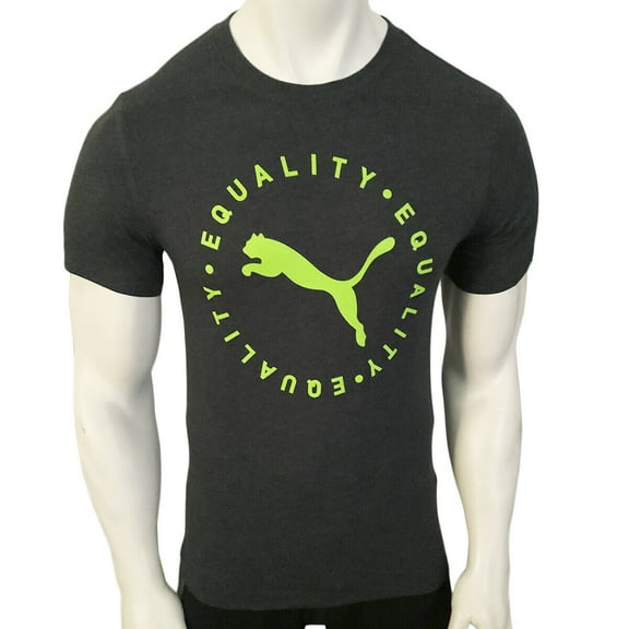 NWT Puma Full Circle Logo Men's Gray Crew Neck Short Sleeve T-Shirt