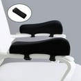 thumbnail image 3 of 2x almohadillas gruesas y cómodas mejoradas para reposas para sillas de oficina, cojín de espuma viscoelástica para el apoyo del codo, cojín para Negro A Baoblaze Pastillas de reposabrazos de espuma de memoria, 3 of 8