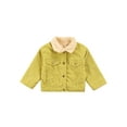 thumbnail image 1 of Veste Unisexe pour Tout-Petit Bébé Garçon Fille d'Hiver en Velours Côtelé Sherpa Doublée en Molleton Matelassée à Boutons, 1 of 8