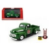 1948 Ford Pickup Truck Coca Cola Green with Coke Bottle Cases and Hand Cart 1/43 Diecast Model Car by Motorcity Classics