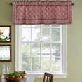 thumbnail image 3 of Red Boho Curtain Valances for Windows, Kitchen Valance Window Treatments Panel 2 Pack, Vintage Ethnic Tribe Abstract Art Floral Rod Pocket Short Curtains for Bathroom Bedroom 54 x 18 Inch, 3 of 8