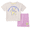 Light Gray Heather, variant on Baby Girls Graphic Tee and Bike Shorts Set, 2-Piece, Sizes 0/3M-6/9M