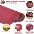 thumbnail image 3 of ELW 5-6 oz 2-2.4mm Nappa Oil Tanned & Waxy Finish Leather Pre-Cuts & Hides  Size: 2 PCS 12"x12" 30.4-30.5 cm  Red Color  Full Grain Genuine Craftsman Grade A/B, Leatherworking, Sheets, 3 of 5