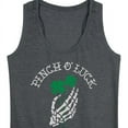 thumbnail image 3 of Instant Message - St. Patrick's Day - Pinch Of Luck Skeleton - Women's Racerback Tank Top, 3 of 6