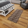 thumbnail image 2 of Ottomanson Non-Slip Washable Kitchen Runner Rug Mat for Hallway Durable Easy Care 1'10" x 6' Leopard Print Brown, 2 of 13