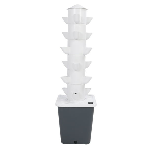 Hydroponics System De Cultivo, Torre Hidropónica Vertical De 18 Agujeros Con Torre Hidropónica De 10 Litros Para El Cultivo De Verduras Interiores En Casa