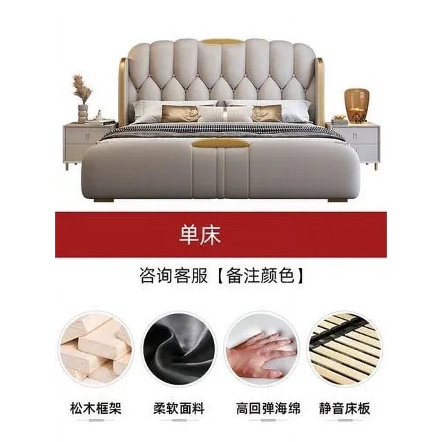 Nordic Luxury Kids Double Bed Wood High End King Size Frame Double Bed Headboard Girl Lit Deux Place Furniture For Bedroom My Lux Decor Round
