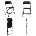 thumbnail image 3 of Tcbosik 10 Pack Foldable Plastic Chairs, 350 lbs Capacity Seat for Indoor & Outdoor, Wedding Party Picnic Kitchen Dining, Black, 3 of 11