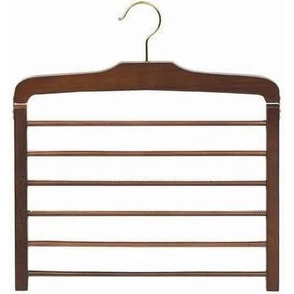 Wooden Specialty Multi-Pant Hanger - Walnut & Brass