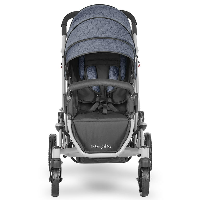 Dream On Me Track Tandem Stroller Face to Face Edition Slate