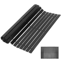 MIPCASE Natural Bamboo Bath Mat Black Non Slip Anti Skid Floor Cushion