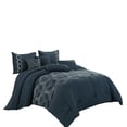 thumbnail image 2 of Wellco  Bedding Comforter Set Bed In A Bag - 7 Piece Luxury Idarah microfiber Bedding Sets - Oversized Bedroom Comforters King, 2 of 5