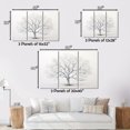 thumbnail image 4 of Designart Tree Monochrome framed wall art decor, Tree Monochrome framed wall Art, Monochrome Simplicity White Tree , Extra large Traditional White Framed Wall Art, White Color Frame, 4 of 5