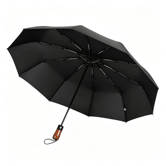 AOMRCOL 49/54/62" Windproof Golf Umbrella - Automatic Open/Close, Real Wood Handle - Large Folding Travel Umbrella for Wind, Rain & Sun Protection, Golf Umbrella Windproof