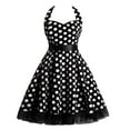 thumbnail image 2 of PuLe Summer DressWomens Cute A-Line Swing Dress Audrey Hepburn Style Prom Cocktail Dress Vintage Bowknot 1950s Rockabilly Party Dress, 2 of 5