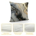 thumbnail image 4 of Nawypu  Black and Gold Marble Throw Pillow Covers Decorative Black Grey Abstract Pillow Cases Cushion Covers for Sofa Couch Car Bedroom Home Decor, 4 of 5
