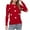 Red, variant on GUZOM Sweaters Womens Red Heart Pattern Sweater - 100% Polyester Crew Neck Long Sleeve, Soft Durable, Valentine's Day Casual Wear, S/M/L/XL Sizes,Size S
