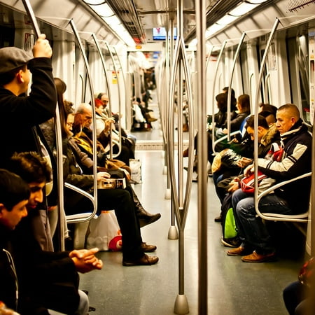 Canvas Print City Metro Urban Barcelona Subway Transportation Stretched Canvas 10 x (Best Barcelona Metro App)