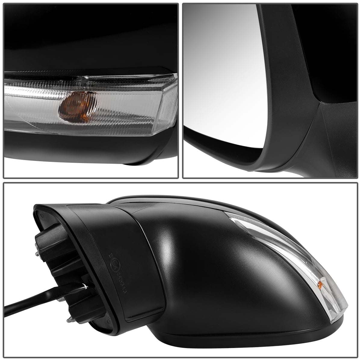 DPT Motorsports Driver Side Mirror For 2016-2020 Fiat 500X – Heated, Power, Turn Signal, Black – Direct Fit