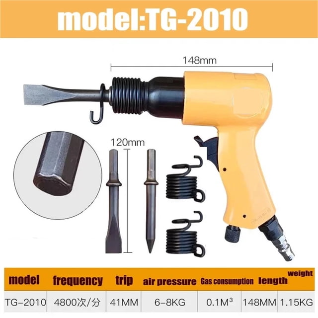 Pneumatic Shovel Impact Gun Multi-function Air Hammer Air Chiseling Rust Remover ,Long-Term Reliability