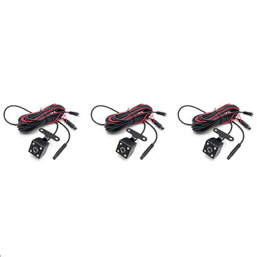 3Pcs 5 Pin Car Rear View Camera Reverse 170 Degree Wide Angle Recording Parking Waterproof Night Vision Video Camera