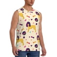 thumbnail image 2 of Fotbe Men's Cartoon Poodle Dog Print Men's Sleeveless Muscle Tank Tops Casual T-Shirts for Gym Workout Beach-XX-Large, 2 of 8