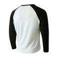 thumbnail image 5 of Zylanna Mens Raglan Long Sleeve Tees, Raglan Sleeve Crewneck Classic Stretchy Regular Fit Casual Layering Shirts for Men White, 5 of 9