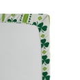 thumbnail image 2 of Floral Fitted Sheet, Clovers Vertical Lines and Dots Irish Traditional Floral Pattern, Soft Decorative Fabric Bedding, Twin XL Size, Lime Green Dark Green, by Ambesonne, 2 of 2