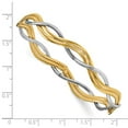 thumbnail image 2 of Leslie's Real 14kt Two-tone Polished Braided Slip-on Bangle; for Adults and Teens; for Women and Men, 2 of 2