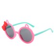thumbnail image 2 of WTOBBY PC Material Children's Sunglasses with Knot Design, UV Protective Round Frame Glasses, Impact-Resistant Kids Shades for Beach Play (Multiple Colors),Pink, 2 of 3