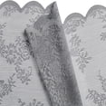 thumbnail image 6 of Bazaahm Sheer Lace Grey Curtains for Bedroom Living Room 95"L x 55"W Farmhouse Rose Floral Embroidery Rod Pocket Drapery, Set of 2, 6 of 6