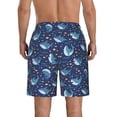 thumbnail image 3 of Kdxio Cartoon Sharks2 Pattern Mens Casual Shorts - Drawstring Summer Beach Sports Shorts for Men, 3 of 9
