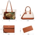 thumbnail image 5 of Women Handbags Set 4pcs Purses for Women Tote Bags Satchel Shoulder Bag Wristlet Bag Clutch Purse for Women, 5 of 8