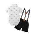 thumbnail image 2 of Newborn Baby Boy Clothes Outfit Suits 0-18 Months Tuxedo Romper Shirts Suspender Shorts Pants Bowtie, 2 of 16