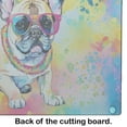 thumbnail image 2 of French Bulldog Hippie Dawg Glass Cutting Board Large 12 in x 15 in, 2 of 5