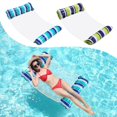thumbnail image 1 of 2 Pack Water Hammock Inflatable Pool Hammock Chair, 4 In 1 Floating Lightweight Chair Inflatable Mattress, Portable(blue Green)_Perfect Gift, 1 of 5