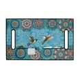 thumbnail image 6 of Yuyamidu Hummingbird Golf Cart Seat Covers, Boho Flowers Golf Cart Seat Towel Blanket with 4 Front Pockets Blue Club Car Cushion Covers, 6 of 7