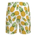thumbnail image 6 of Kdxio Pineapple Pattern Mens Casual Shorts - Drawstring Summer Beach Sports Shorts for Men, 6 of 9