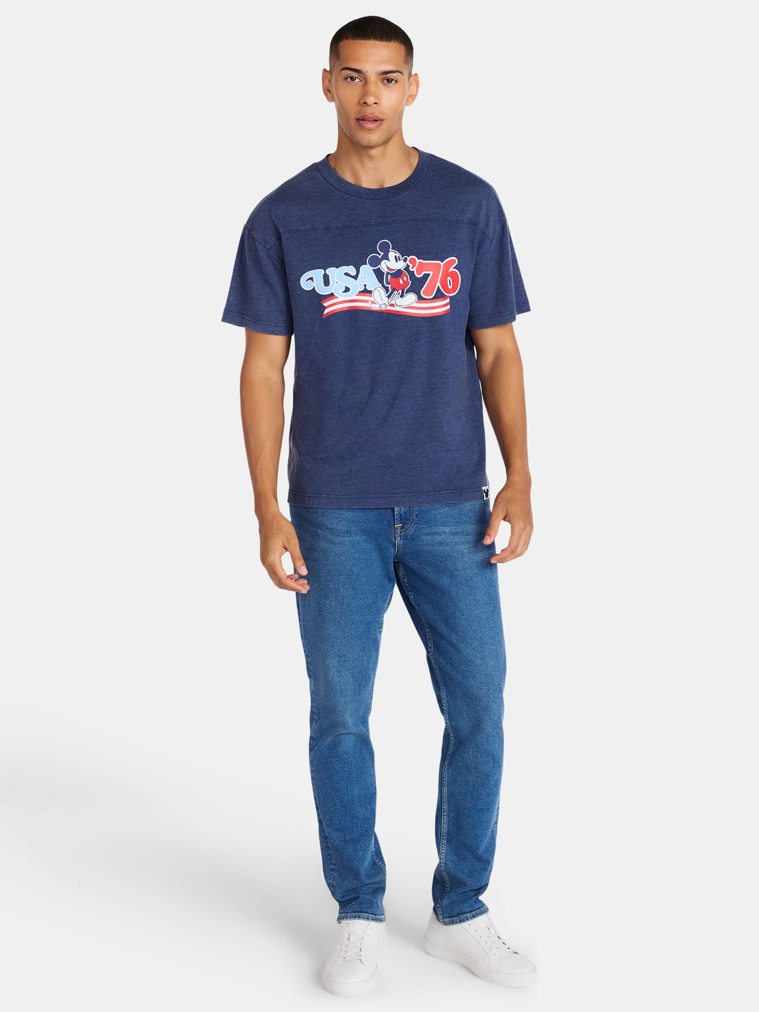Disney Men's Mickey Mouse America 250 Spirit of 76 Mineral Wash Graphic Tee, Sizes XS-5XL