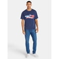 thumbnail image 2 of Disney Men's & Big Men's Mickey Mouse USA Graphic Mineral Wash Yoke Tee, Sizes XS-5XL, 2 of 5