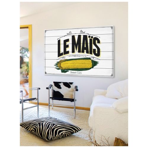 Marmont Hill "French Produce Corn" Painting Print on White Wood