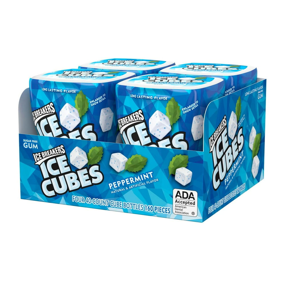 Product of Ice Breakers Ice Cubes Peppermint SugarFree Gum 4 Pk. 40 Ct
