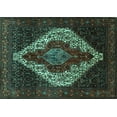 thumbnail image 1 of Ahgly Company Indoor Rectangle Persian Turquoise Blue Traditional Area Rugs, 2' x 5', 1 of 4