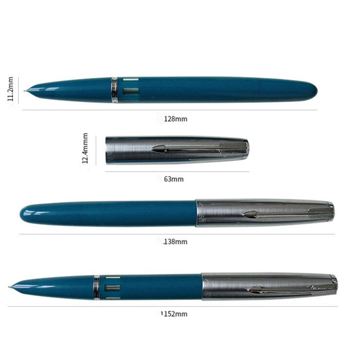 1 x Fountain Pen , esin Body Steel Push Cap Vacumatic Fountain Pen F Nib 0.5MM With Ink Window