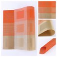 thumbnail image 2 of Unique Bargains Placemats Set of 6 for Dining Table Decor Washable Table Mat Gray Orange, 2 of 7
