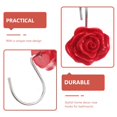thumbnail image 5 of Resin Rose Shower Curtain Hook Hanging Hooks, Rose Shower Curtain * 12 Hooks, Red, 5 of 5
