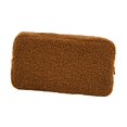 thumbnail image 2 of Cosmetic Storage Bag ,Toiletry Bag Plush, Fabric Multifunctional Portable ,Durable, Storage Pouch Makeup Organizer Case for Gym Toiletries Girls Dark Brown, 2 of 10