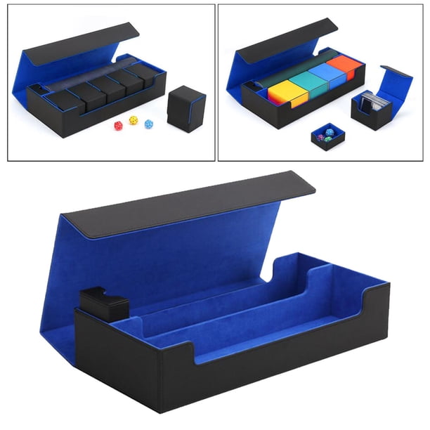 Estuche de transporte para s de coleccionista, almacenamiento para baraja de cartas, caja para baraja, tamaño grande para azul2 shamjiam Estuche de baraja de cartas coleccionables