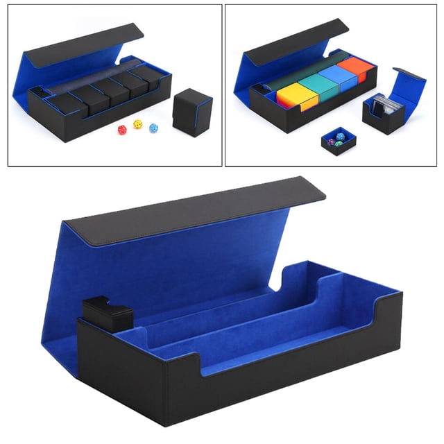Estuche de transporte para s de coleccionista, almacenamiento para baraja de cartas, caja para baraja, tamaño grande para azul2 shamjiam Estuche de baraja de cartas coleccionables
